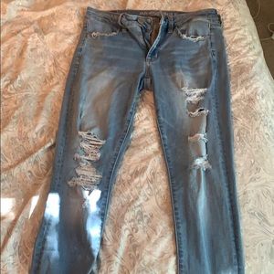 Light wash ripped jeans
